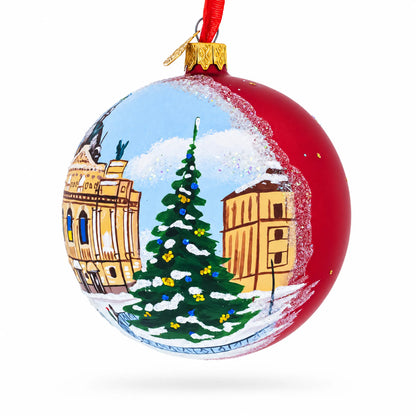 Lviv, Ukraine Theatre of Opera and Ballet Glass Ball Christmas Ornament
