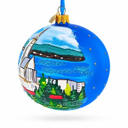 Hallgrimskirkja Church of Hallgrímur, Reykjavík, Iceland Glass Christmas Ornament