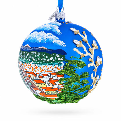 Castle Hill (Colline du Chateau), Nice, France Glass Ball Christmas Ornament