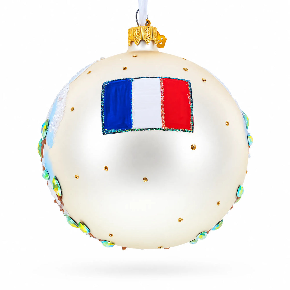 Basilica of Notre Dame of Fourviere, Lyon, France Glass Ball Christmas Ornament