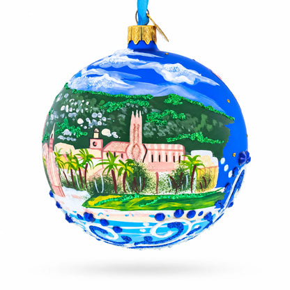 Cathedral of Santa Maria of Palma (La Seu), Mallorca, Spain Glass Ball Christmas Ornament