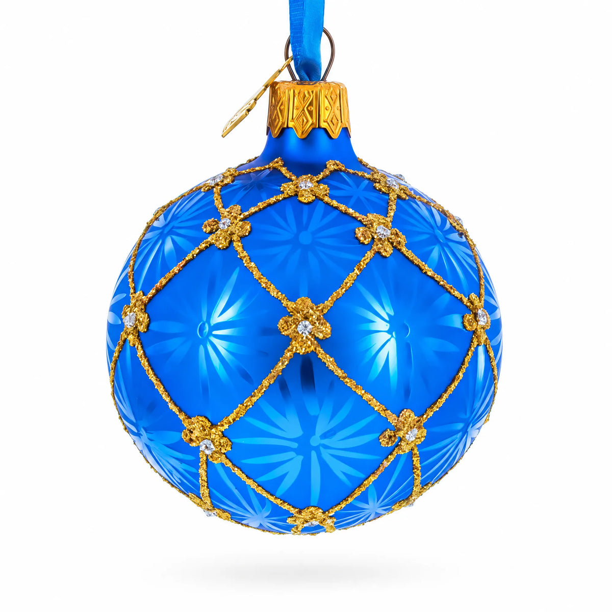 1897 Coronation Royal Glass Ball Christmas Ornament 2.4 Inches