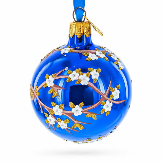 1901 Kelch Apple Blossom Royal Glass Ball Christmas Ornament 2.4 Inches BestPysanky Default Title Default Title-