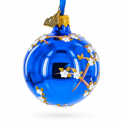1901 Kelch Apple Blossom Royal Glass Ball Christmas Ornament 2.4 Inches