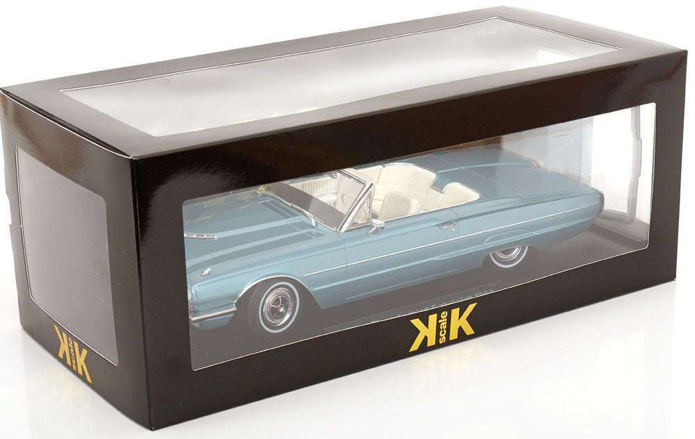 KK Scale 1966 Ford Thunderbird Convertible "Thelma & Louise" Light Blue Metallic 1:18 STM Diecast Default Title Default Title-