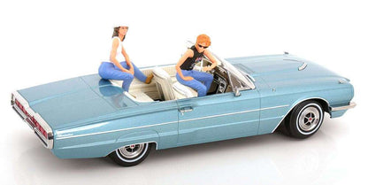 KK Scale 1966 Ford Thunderbird Convertible "Thelma & Louise" Light Blue Metallic 1:18 STM Diecast Default Title Default Title-
