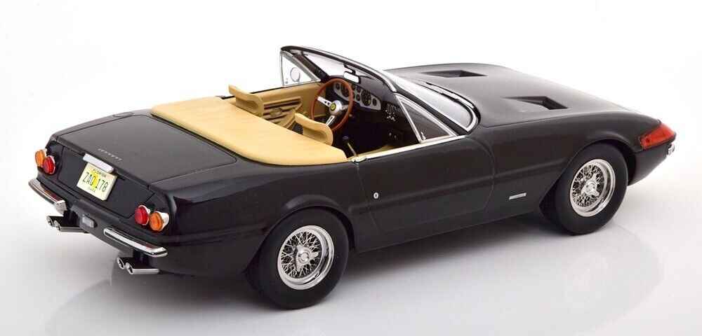 KK Scale 1969 Ferrari 365 GTB Daytona Spider Series 1 Black Miami Vice 1:18 STM Diecast Default Title Default Title-