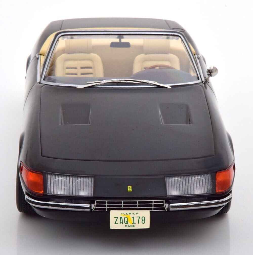 KK Scale 1969 Ferrari 365 GTB Daytona Spider Series 1 Black Miami Vice 1:18 STM Diecast Default Title Default Title-