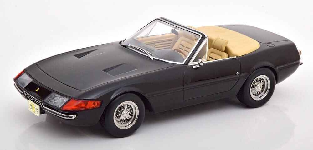 KK Scale 1969 Ferrari 365 GTB Daytona Spider Series 1 Black Miami Vice 1:18 STM Diecast Default Title Default Title-