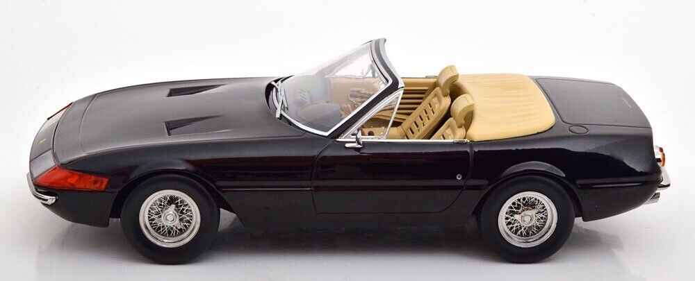 KK Scale 1969 Ferrari 365 GTB Daytona Spider Series 1 Black Miami Vice 1:18 STM Diecast Default Title Default Title-