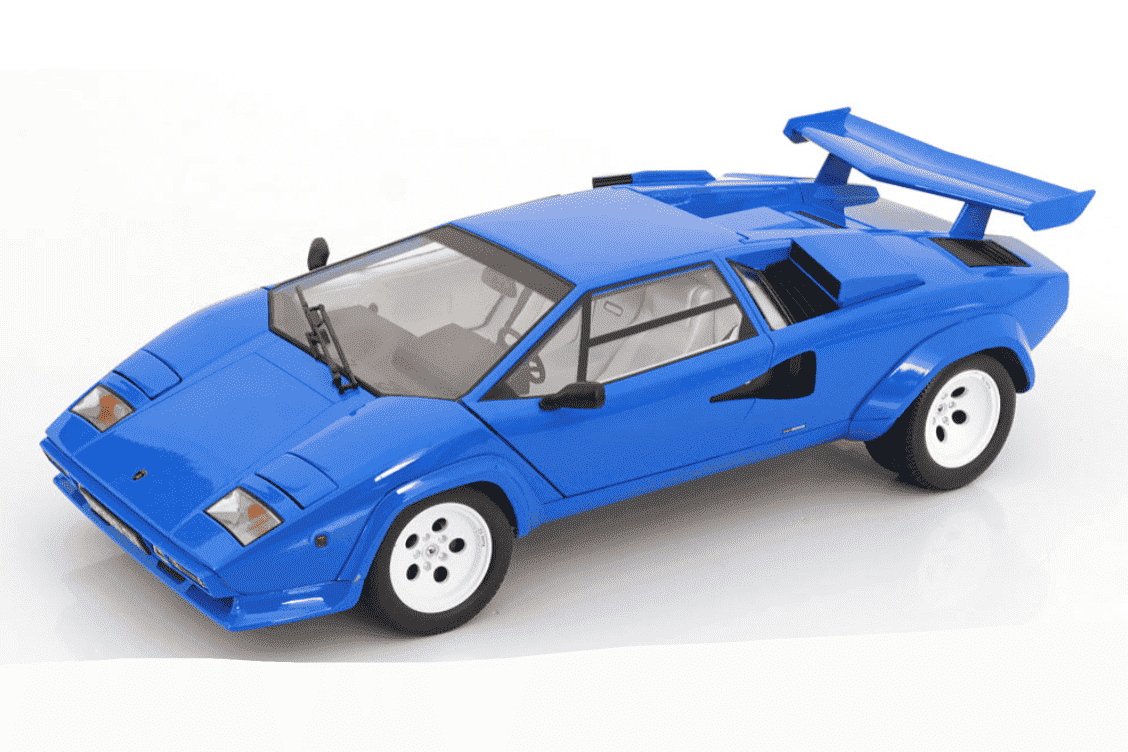 KK Scale 1985 Lamborghini Countach LP 5000S QV Blue 1:12 Cartsfy Inc.