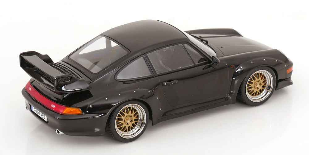 KK Scale 1996 Porsche 911 993 GT2 w/ Gold BBS Wheels Black 1:18 Cartsfy Inc.