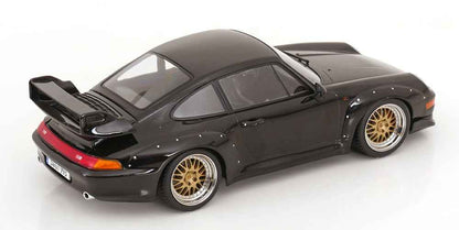 KK Scale 1996 Porsche 911 993 GT2 w/ Gold BBS Wheels Black 1:18 Cartsfy Inc.