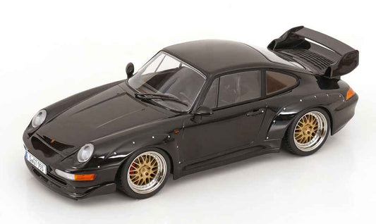 KK Scale 1996 Porsche 911 993 GT2 w/ Gold BBS Wheels Black 1:18 Cartsfy Inc.