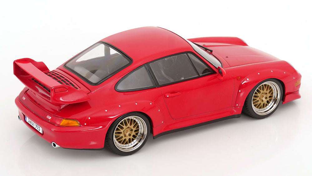 KK Scale 1996 Porsche 911 993 GT2 w/ Gold BBS Wheels Guards Red 1:18 STM Diecast Default Title Default Title-