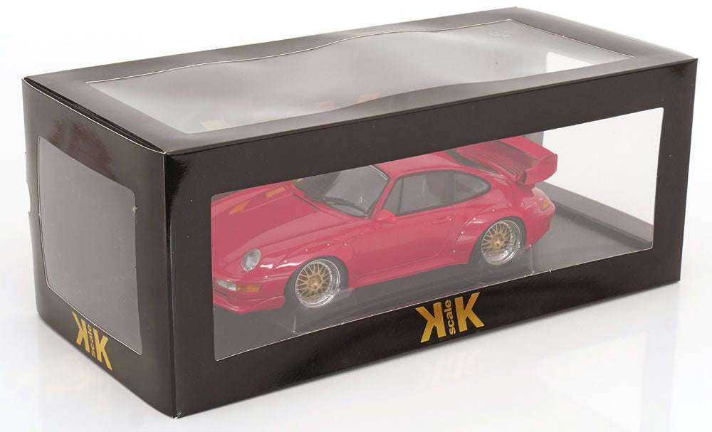 KK Scale 1996 Porsche 911 993 GT2 w/ Gold BBS Wheels Guards Red 1:18 STM Diecast Default Title Default Title-