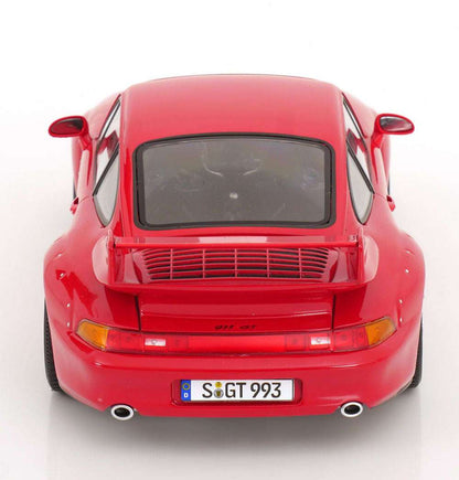 KK Scale 1996 Porsche 911 993 GT2 w/ Gold BBS Wheels Guards Red 1:18 STM Diecast Default Title Default Title-