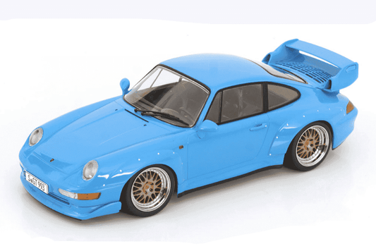 KK Scale 1996 Porsche 911 993 GT2 w/ Gold BBS Wheels Riviera Blue 1:18 Cartsfy Inc.
