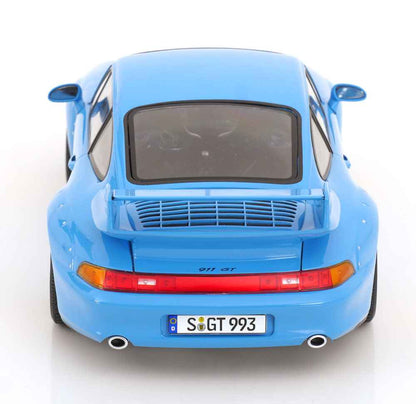 KK Scale 1996 Porsche 911 993 GT2 w/ Gold BBS Wheels Riviera Blue 1:18 Cartsfy Inc.