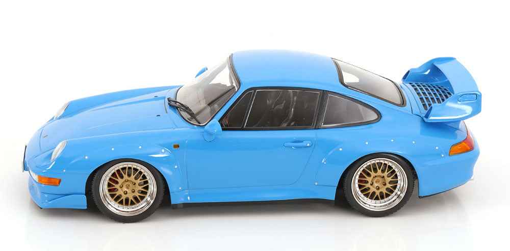 KK Scale 1996 Porsche 911 993 GT2 w/ Gold BBS Wheels Riviera Blue 1:18 Cartsfy Inc.