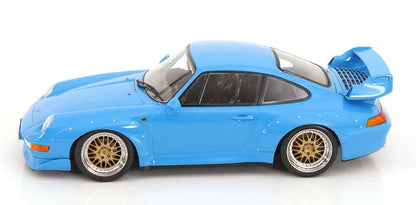 KK Scale 1996 Porsche 911 993 GT2 w/ Gold BBS Wheels Riviera Blue 1:18 Cartsfy Inc.