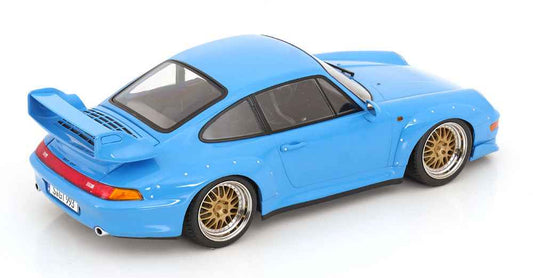 KK Scale 1996 Porsche 911 993 GT2 w/ Gold BBS Wheels Riviera Blue 1:18 Cartsfy Inc.
