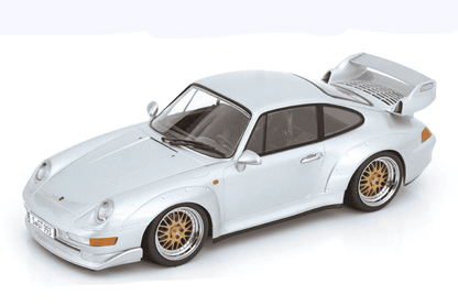 KK Scale 1996 Porsche 911 993 GT2 w/ Gold BBS Wheels Silver 1:18 STM Diecast Default Title Default Title-