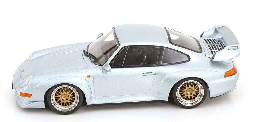 KK Scale 1996 Porsche 911 993 GT2 w/ Gold BBS Wheels Silver 1:18 STM Diecast Default Title Default Title-