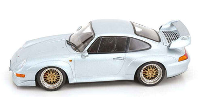 KK Scale 1996 Porsche 911 993 GT2 w/ Gold BBS Wheels Silver 1:18 STM Diecast Default Title Default Title-