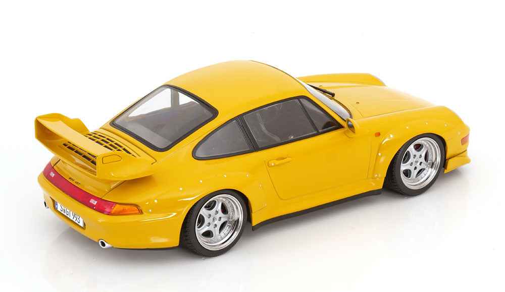 KK Scale 1996 Porsche 911 993 GT2 w/ Speedline Wheels Yellow 1:18 Cartsfy Inc.