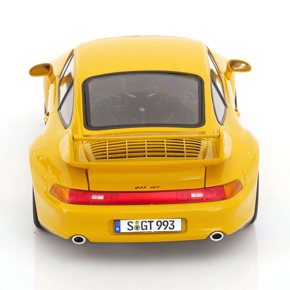 KK Scale 1996 Porsche 911 993 GT2 w/ Speedline Wheels Yellow 1:18 Cartsfy Inc.