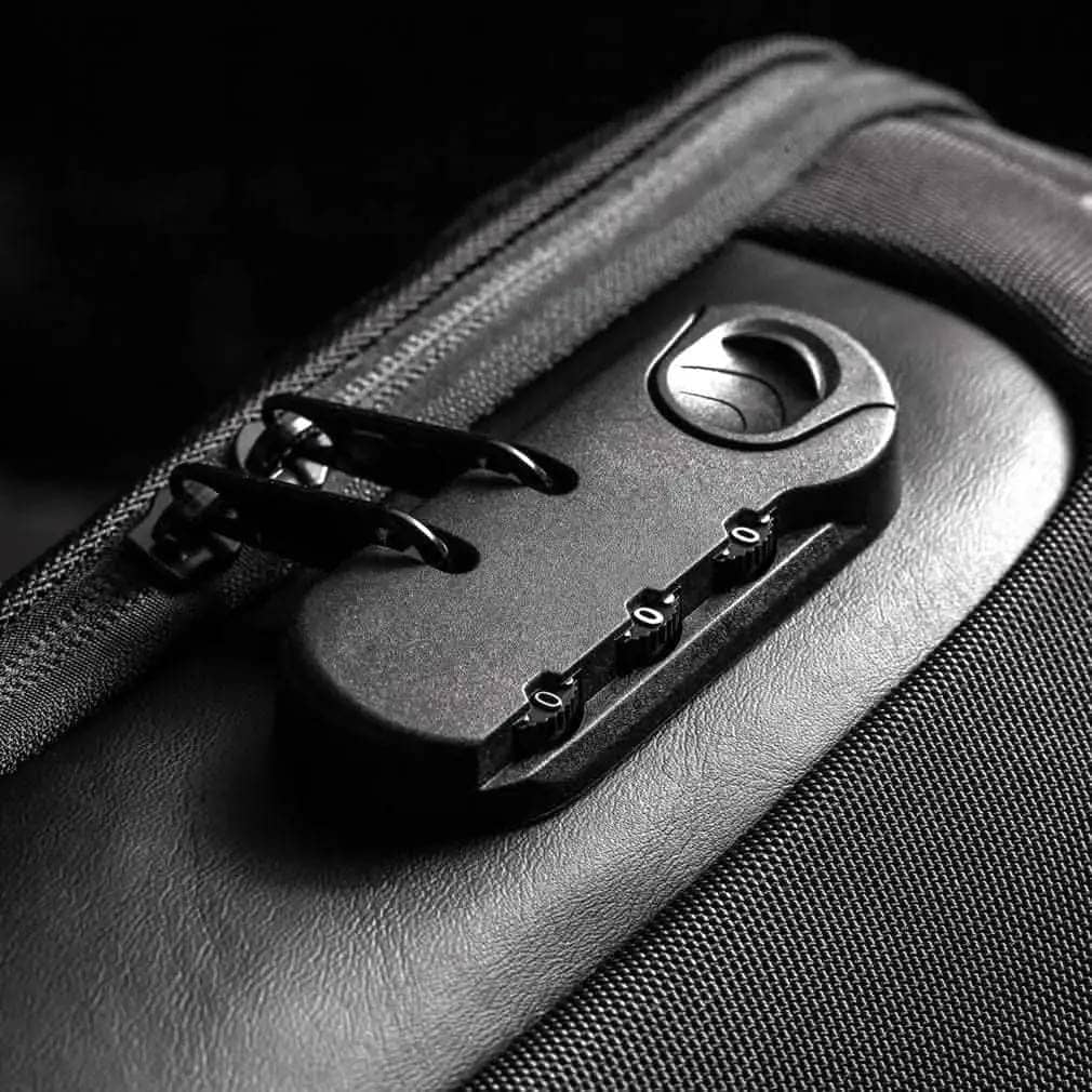 KPYWZER Anti-theft Sling Backpack with USB Charging Port DailySale Black Blue Black-Blue-