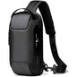 KPYWZER Anti-theft Sling Backpack with USB Charging Port DailySale Black Blue Black-Blue-