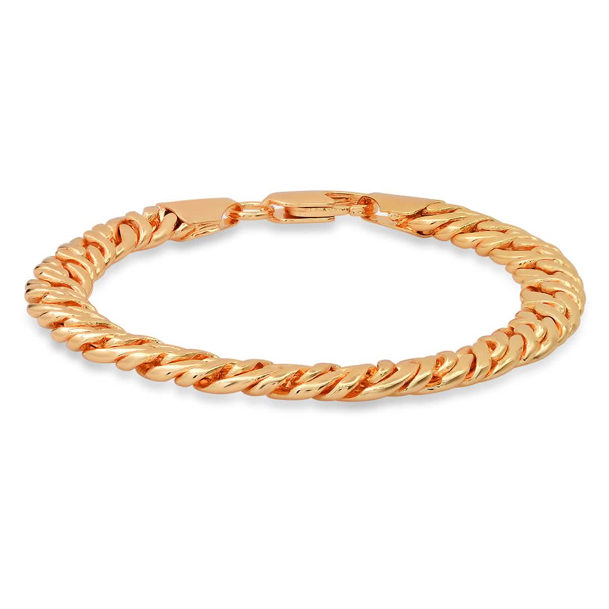 Ladies 18k Gold Plated Brass Curb Bracelet - Cartsfy Inc.