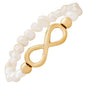 Ladies Freshwater Pearls and Infinity Charm Bracelet - Cartsfy Inc.
