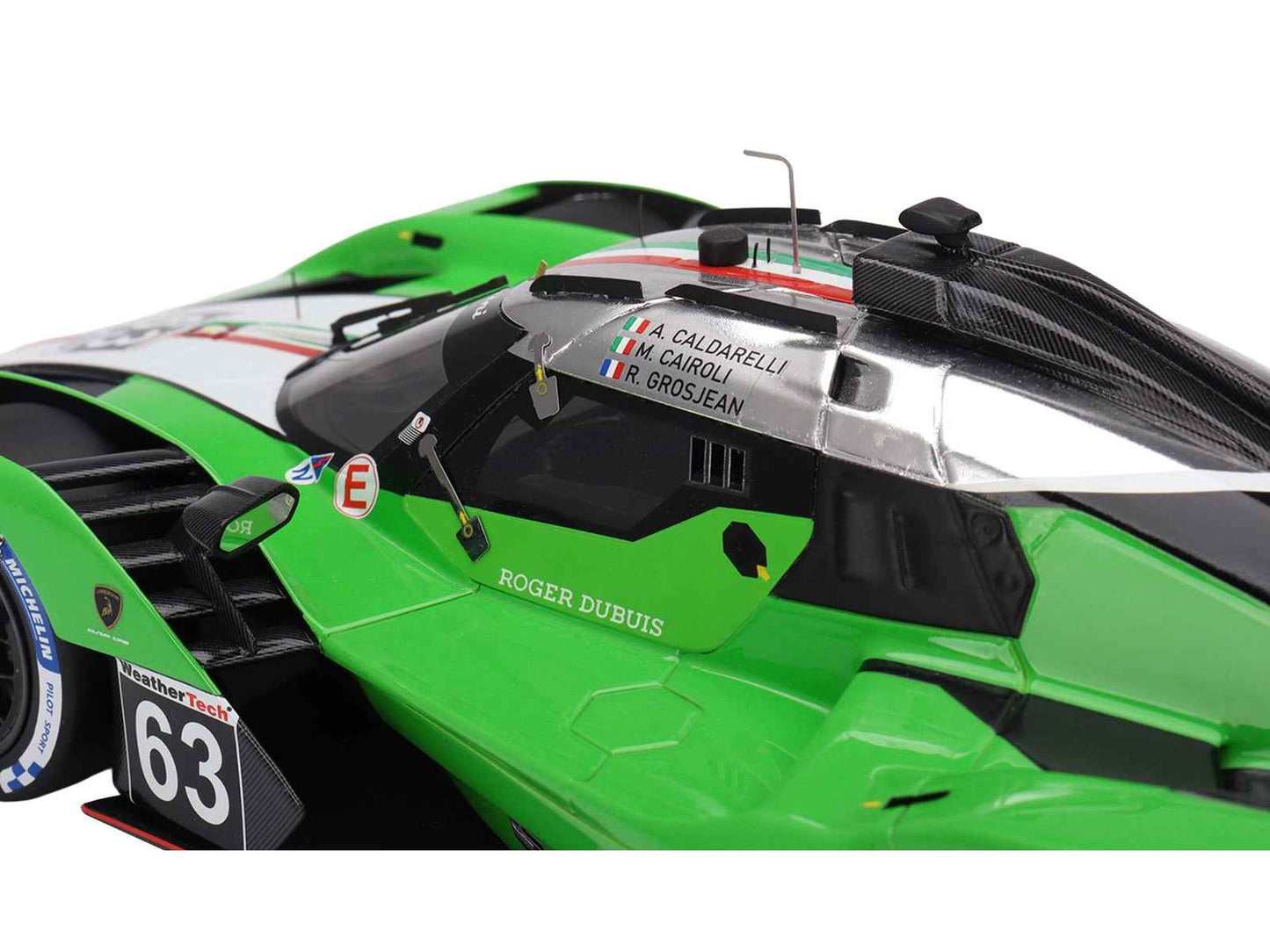 Lamborghini SC63 #63 Matteo Cairoli - Andrea Caldarelli - Romain Grosjean "Iron Lynx" IMSA "12 Hours of Sebring" (2024) 1/18 Model Car by Top Speed Miniature Motors Default Title Default Title-