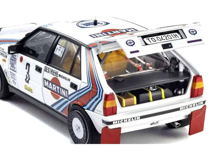 Lancia Delta HF 4WD #3 Bruno Saby - Jean-Francois Fauchille "Martini Racing" Winner "Rally Monte Carlo" (1988) 1/18 Diecast Model Car by Kyosho Miniature Motors Default Title Default Title-
