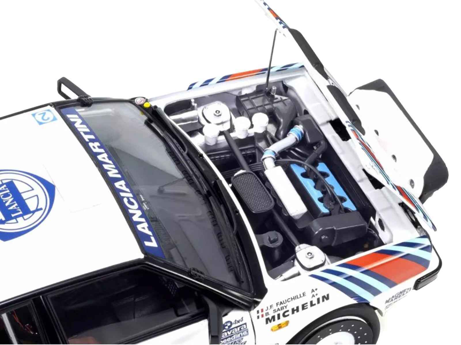 Lancia Delta HF 4WD #3 Bruno Saby - Jean-Francois Fauchille "Martini Racing" Winner "Rally Monte Carlo" (1988) 1/18 Diecast Model Car by Kyosho Miniature Motors Default Title Default Title-