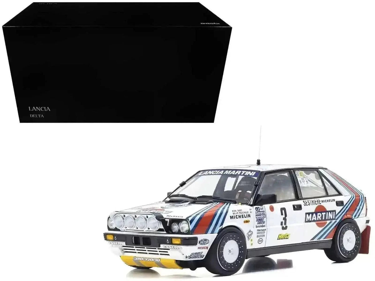Lancia Delta HF 4WD #3 Bruno Saby - Jean-Francois Fauchille "Martini Racing" Winner "Rally Monte Carlo" (1988) 1/18 Diecast Model Car by Kyosho Cartsfy Inc.
