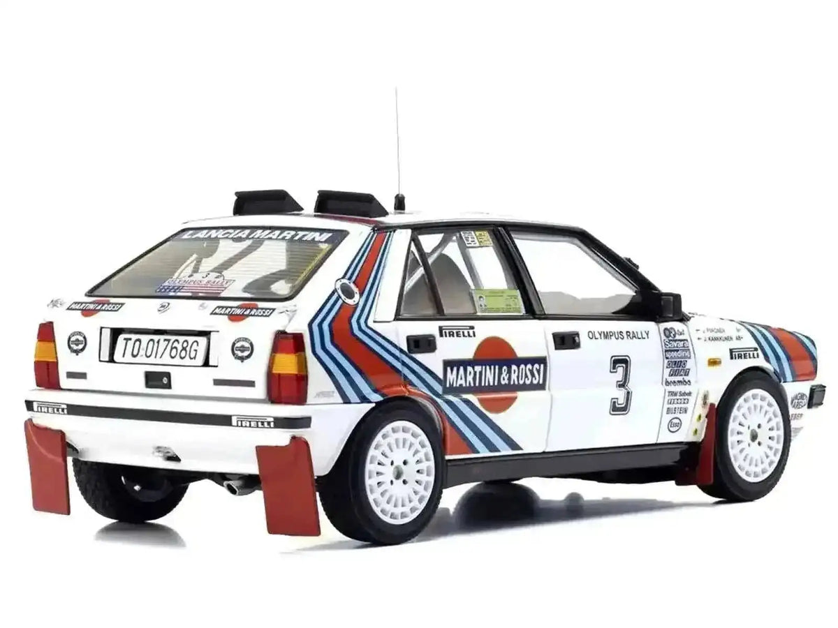Lancia Delta HF 4WD #3 Juha Kankkunen - Juha Piironen "Martini Racing" Winner "Olympus Rally" (1987) 1/18 Diecast Model Car by Kyosho Cartsfy Inc.