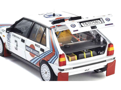 Lancia Delta HF 4WD #3 Juha Kankkunen - Juha Piironen "Martini Racing" Winner "Olympus Rally" (1987) 1/18 Diecast Model Car by Kyosho Cartsfy Inc.