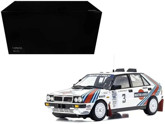 Lancia Delta HF 4WD #3 Juha Kankkunen - Juha Piironen "Martini Racing" Winner "Olympus Rally" (1987) 1/18 Diecast Model Car by Kyosho Cartsfy Inc.