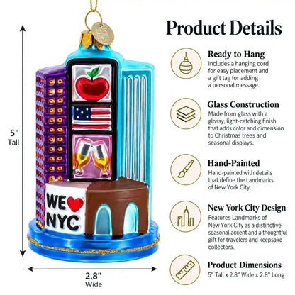 Landmarks of New York City Glass Christmas Ornament Cartsfy Inc.