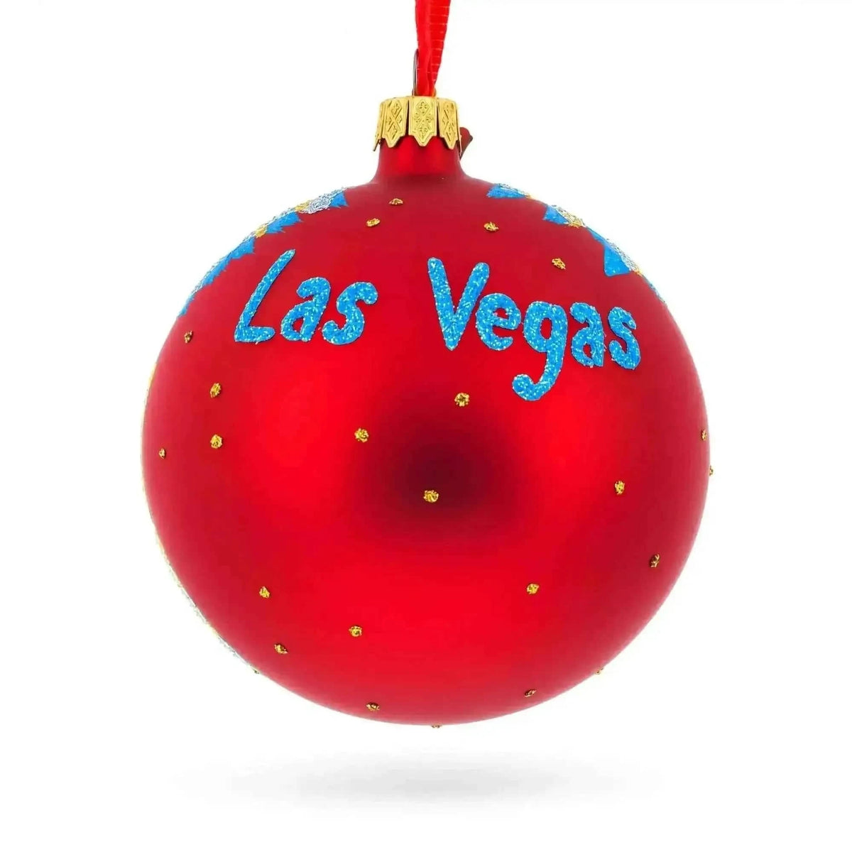 Las Vegas Skyline, Nevada Glass Ball Christmas Ornament 4 Inches