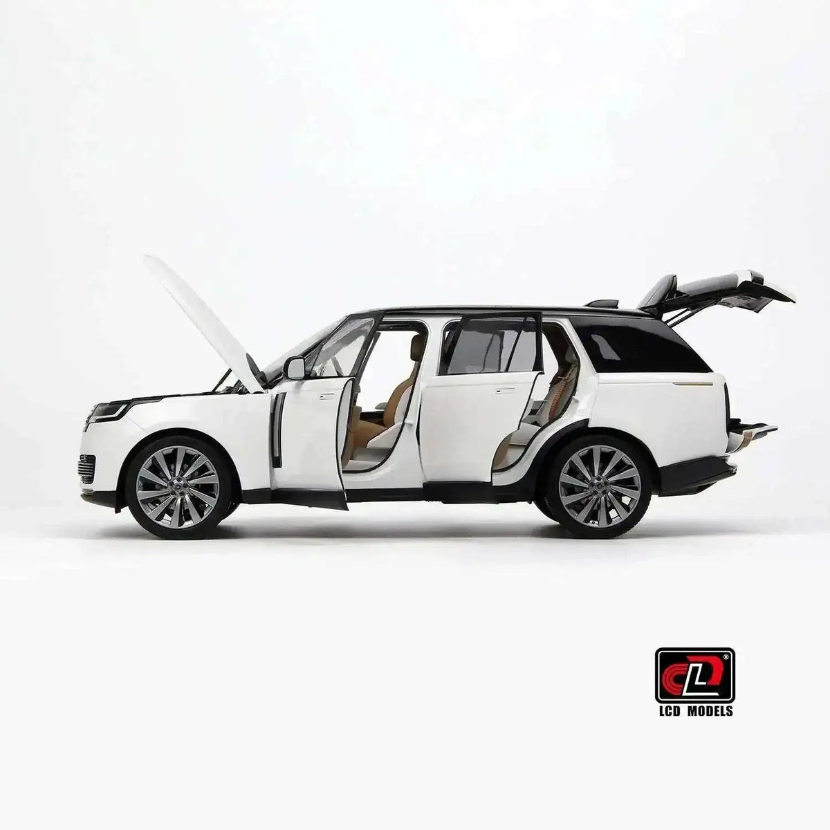 LCD 2022 Land Rover Range Rover SV Serenity White w/ Black Roof 1:18 Cartsfy Inc.