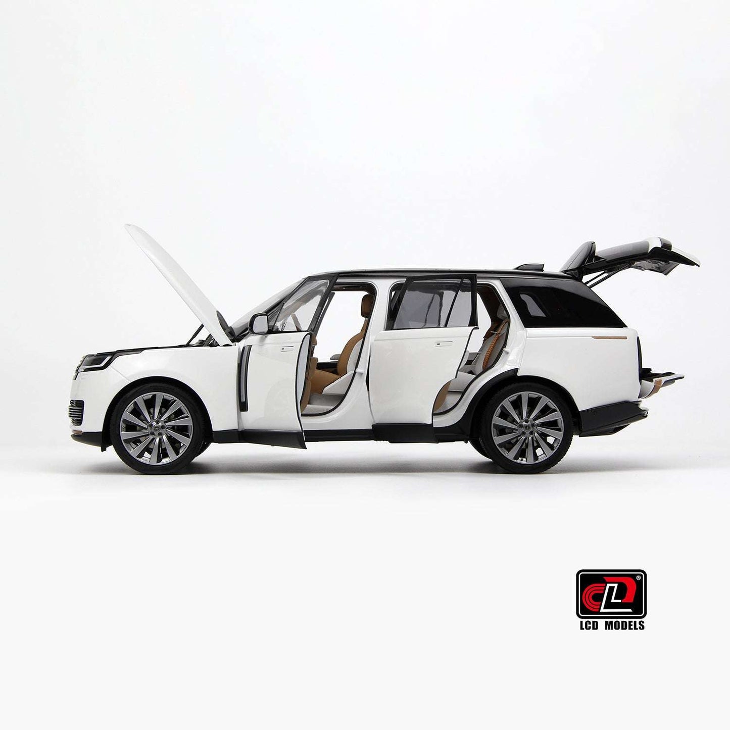 LCD 2022 Land Rover Range Rover SV Serenity White w/ Black Roof 1:18 STM Diecast Default Title Default Title-