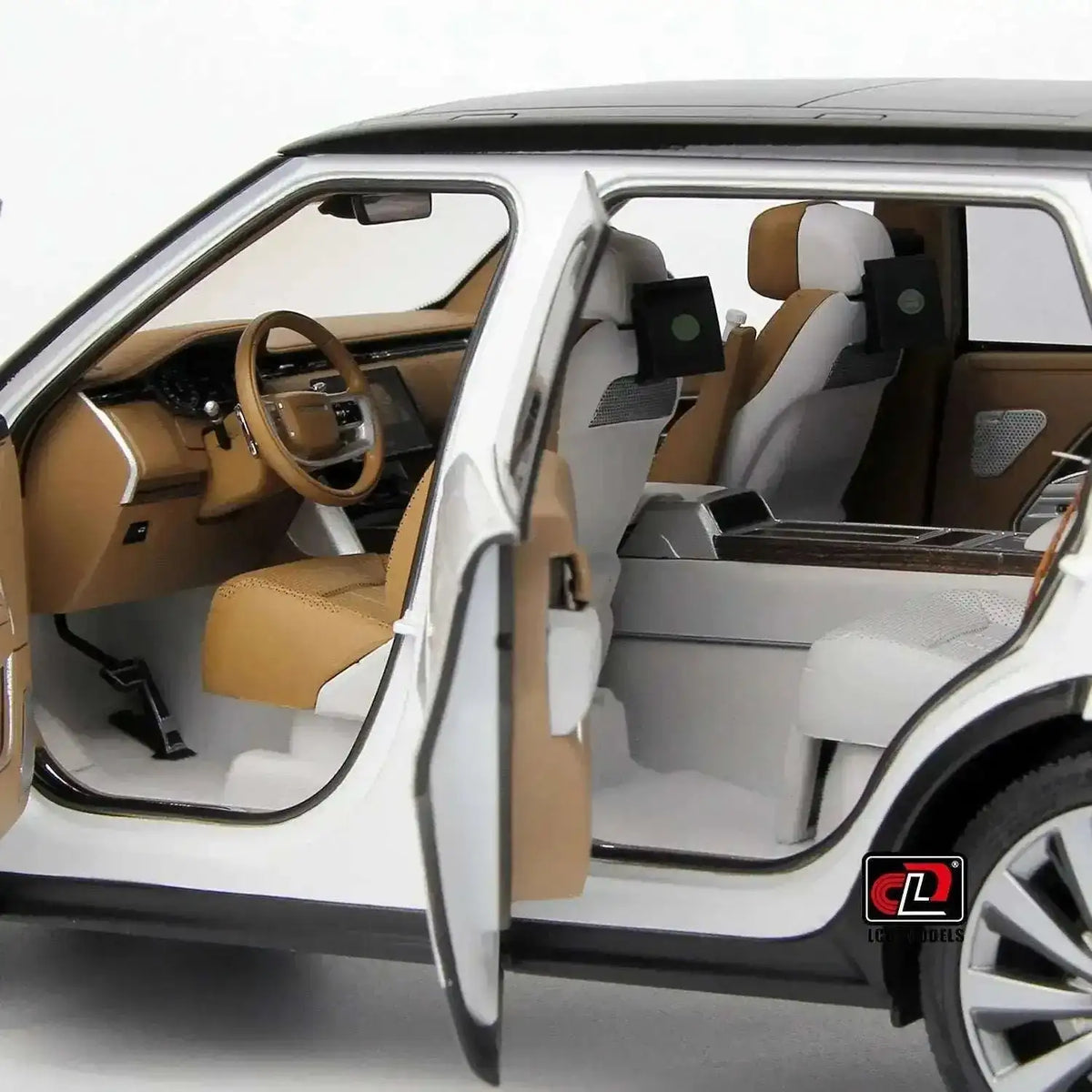LCD 2022 Land Rover Range Rover SV Serenity White w/ Black Roof 1:18 Cartsfy Inc.