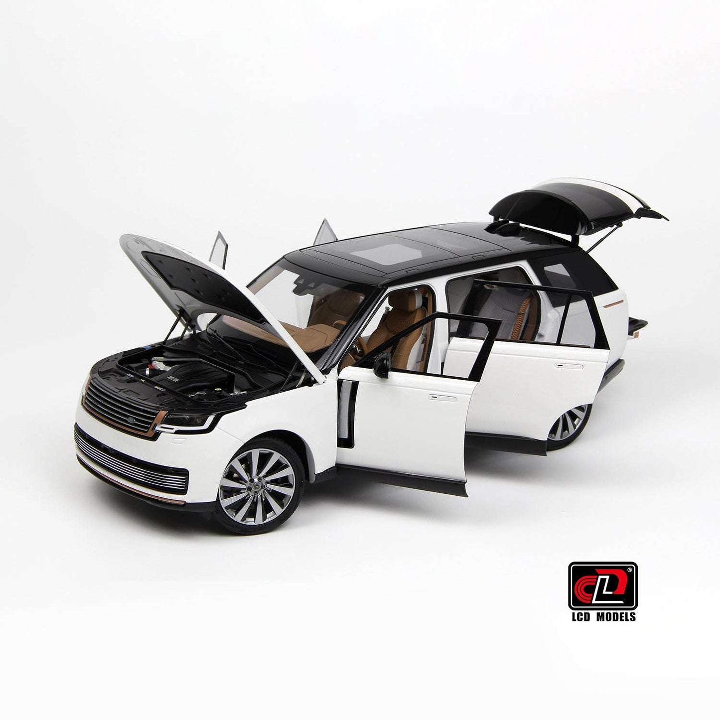 LCD 2022 Land Rover Range Rover SV Serenity White w/ Black Roof 1:18 STM Diecast Default Title Default Title-