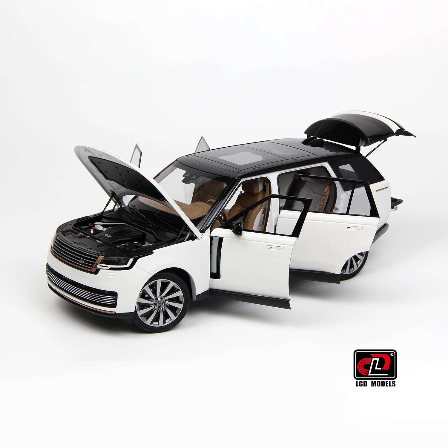 LCD 2022 Land Rover Range Rover SV Serenity White w/ Black Roof 1:18 STM Diecast Default Title Default Title-