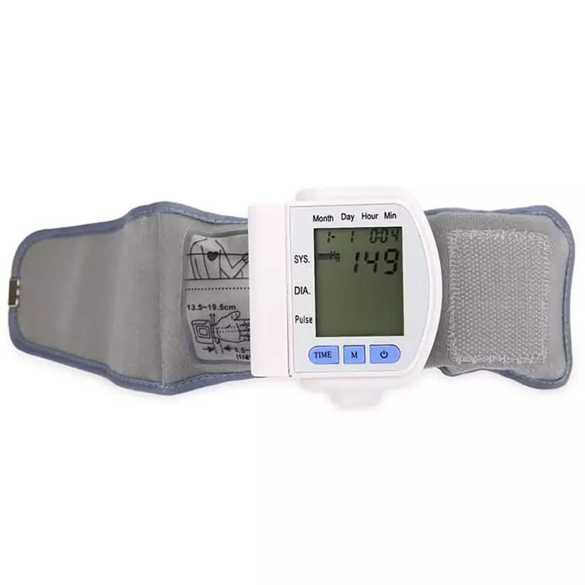 LCD Digital Automatic Wrist Cuff Blood Pressure Monitor Cartsfy Inc.